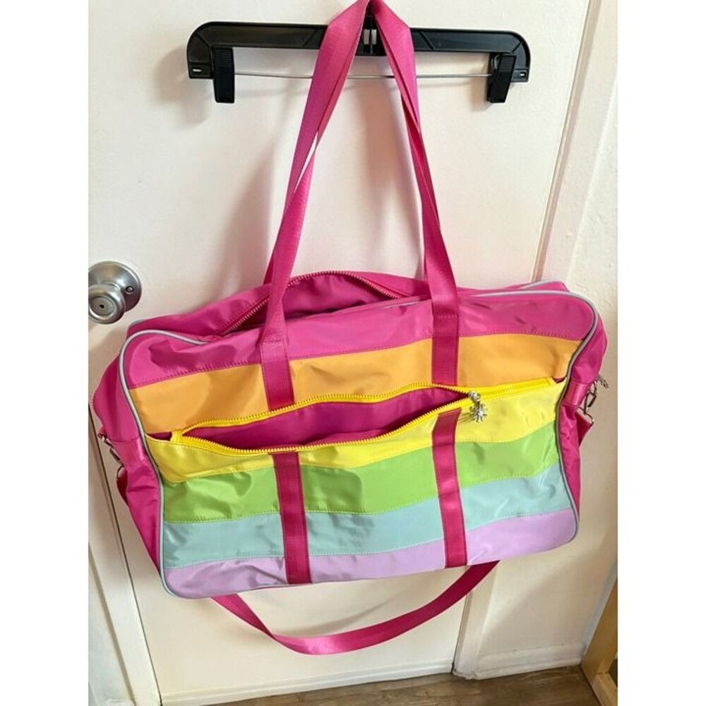 dELiA*s by Dolls Kill Pastel Follow The Rainbow Weekender Bag